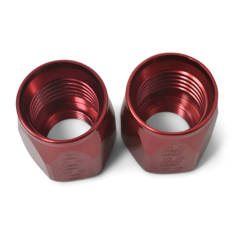 Russell Performance 2-Piece -8 AN Full Flow Swivel Hose End Sockets (Qty 2) - Polished and Red - Additional View 7