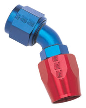 Load image into Gallery viewer, Russell Performance -20 AN Red/Blue 45 Degree Full Flow Hose End - Side View