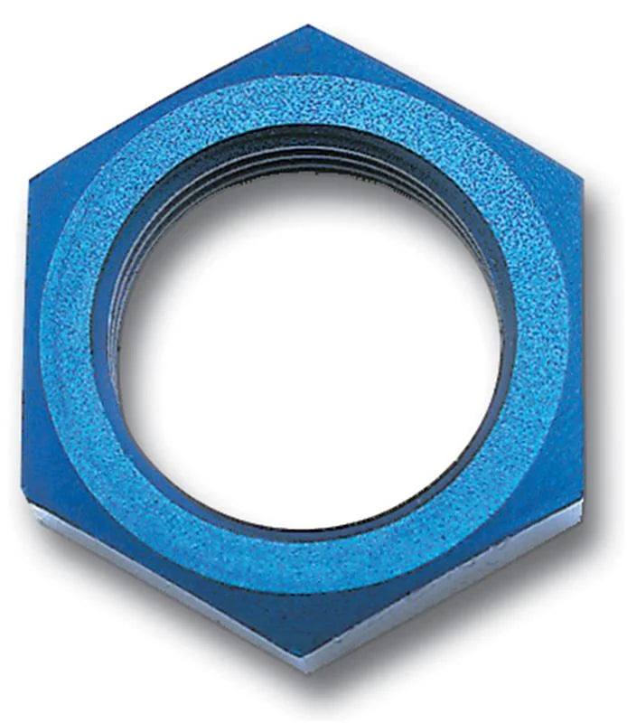 Russell Performance -3 AN Bulkhead Nuts 3/8in -24 Thread Size (Blue) - Main Product View