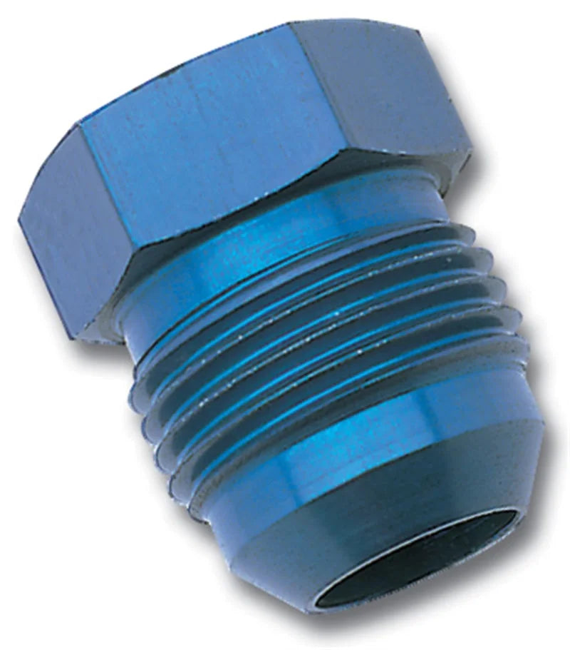 Russell Performance -3 AN Flare Plug (Blue) - Back View