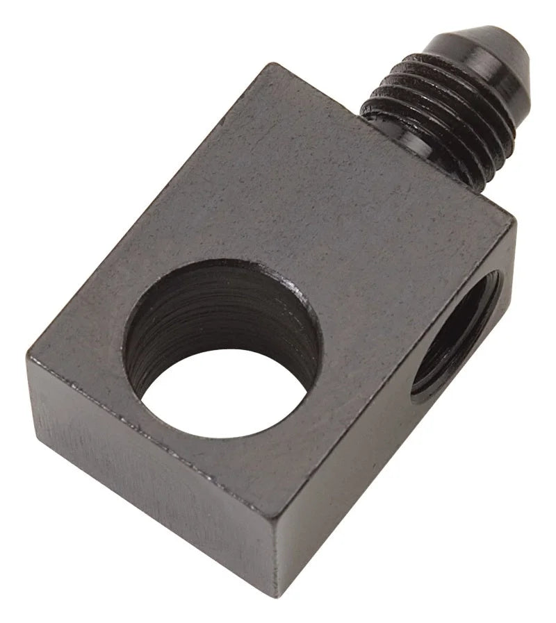Russell Performance -3 AN SAE Brake Adapter Fitting (Black) - Side View