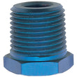 Load image into Gallery viewer, Russell Performance 3/4in Male to 1/2in Female Pipe Bushing Reducer (Blue) - Side View