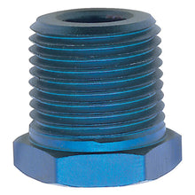 Load image into Gallery viewer, Russell Performance 3/4in Male to 3/8in Female Pipe Bushing Reducer (Blue) - Back View