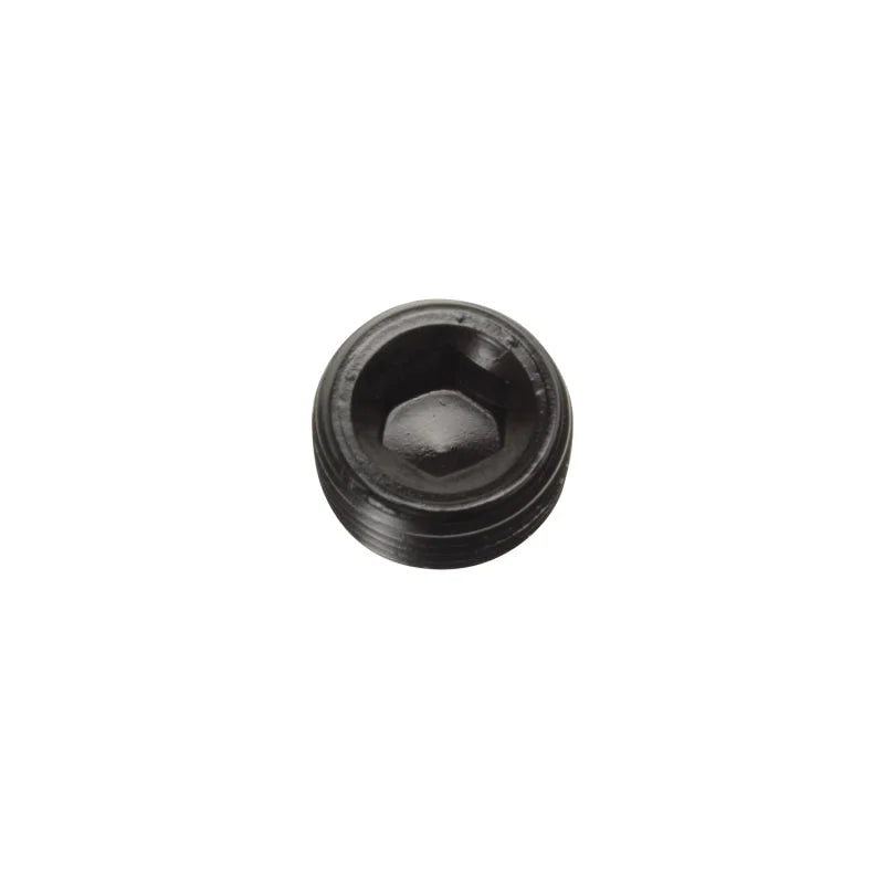 Russell Performance 3/8in Allen Socket Pipe Plug (Black) - Side View