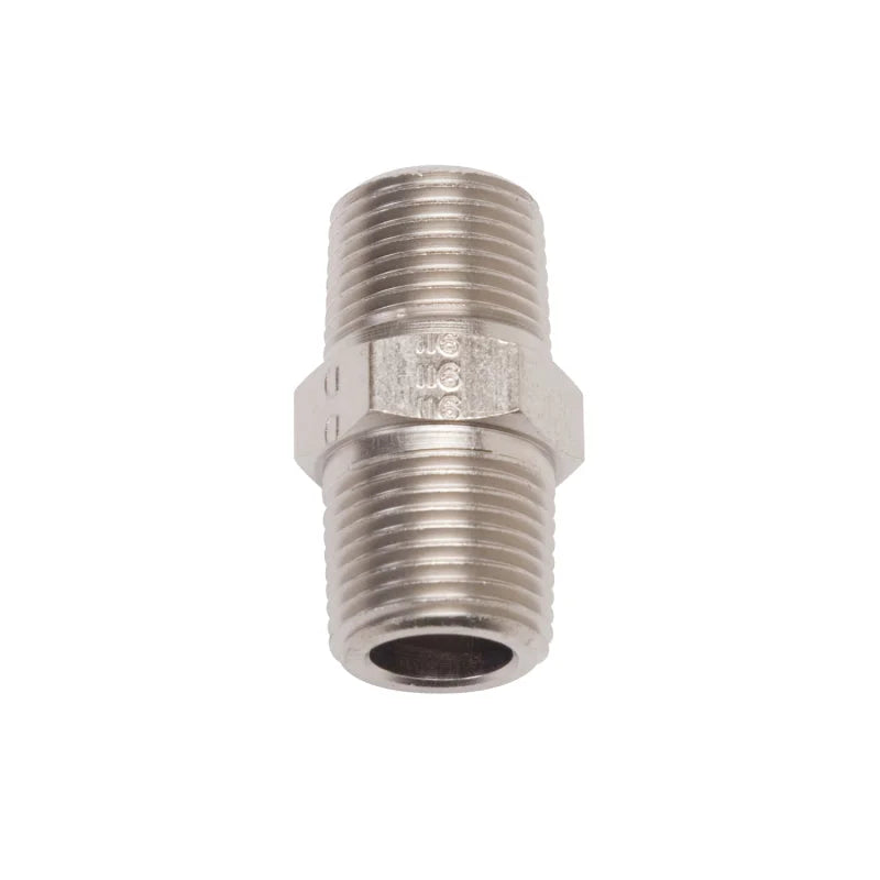 Russell Performance 3/8in Male Pipe Nipple (Endura) - Side View