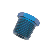 Load image into Gallery viewer, Russell Performance 3/8in Male to 1/8in Female Pipe Bushing Reducer (Blue) - Side View