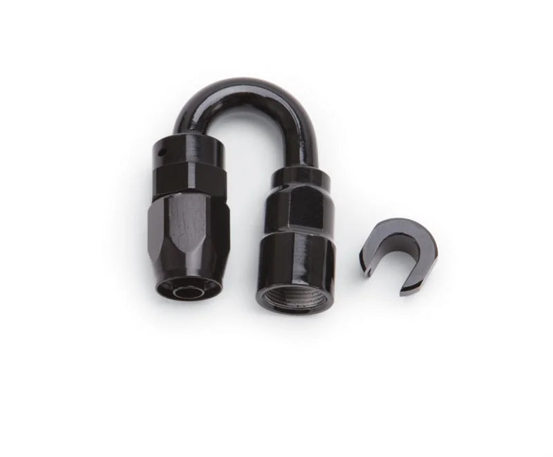 Russell Performance 3/8in SAE Quick Disc Female to -6 Hose Black 180 Degree Hose End - Main Product View