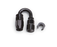 Load image into Gallery viewer, Russell Performance 3/8in SAE Quick Disc Female to -6 Hose Black 180 Degree Hose End - Main Product View