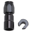 Load image into Gallery viewer, Russell Performance 3/8in SAE Quick Disc Female to -6 Hose Black Straight Hose End - Main Product View