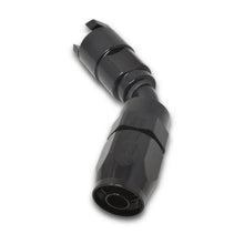 Load image into Gallery viewer, Russell Performance 3/8in SAE Quick Disc Female to -6 Hose Black 45 Degree Hose End - Installation View