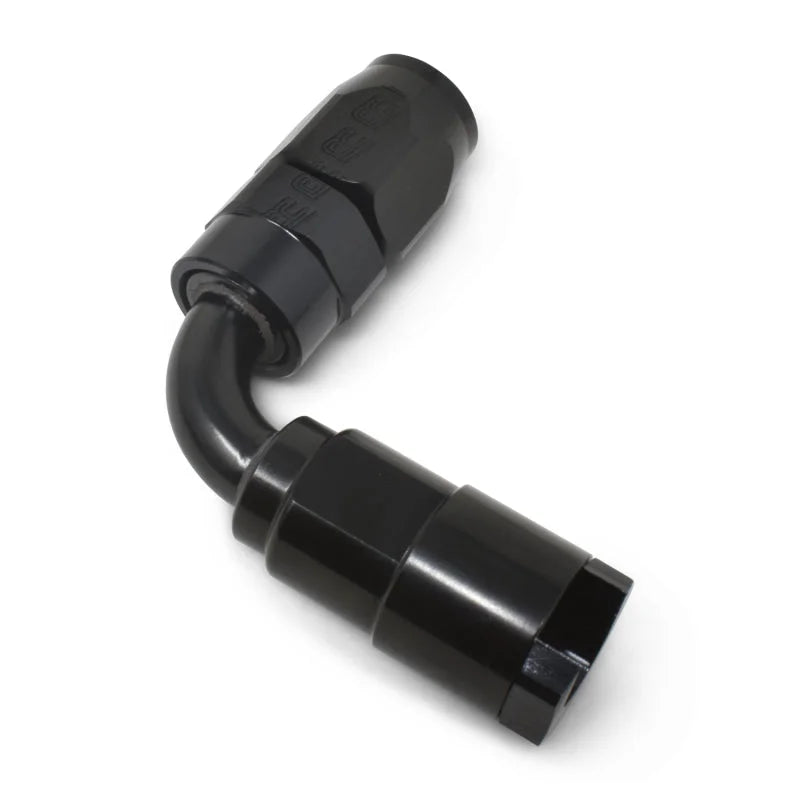 Russell Performance 3/8in SAE Quick Disc Female to -6 Hose Black 90 Degree Hose End - Additional View 5