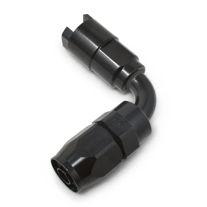 Russell Performance 3/8in SAE Quick Disc Female to -6 Hose Black 90 Degree Hose End - Additional View 6