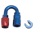 Load image into Gallery viewer, Russell Performance 3/8in SAE Quick Disc Female to -6 Hose Red/Blue 180 Degree Hose End - Main Product View