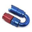 Load image into Gallery viewer, Russell Performance 3/8in SAE Quick Disc Female to -6 Hose Red/Blue 180 Degree Hose End - Additional View 8