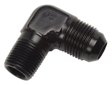 Load image into Gallery viewer, Russell Performance -4 AN 1/4in NPT 90 Degree Black Flare to Pipe Adapter - Additional View 5
