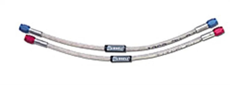 Russell Performance -4 AN 15in 90 Degree to Straight Pre-Made Nitrous and Fuel Line - Back View