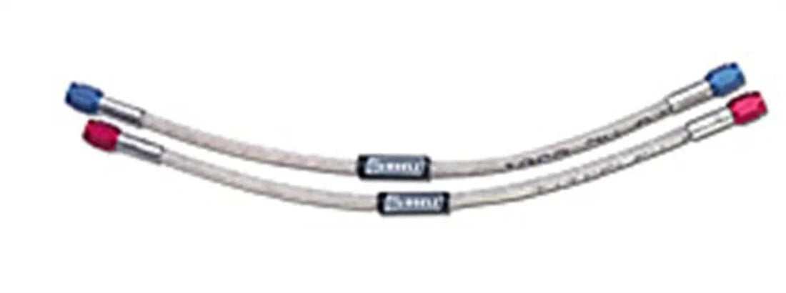 Russell Performance -4 AN 15in 90 Degree to Straight Pre-Made Nitrous and Fuel Line - Back View