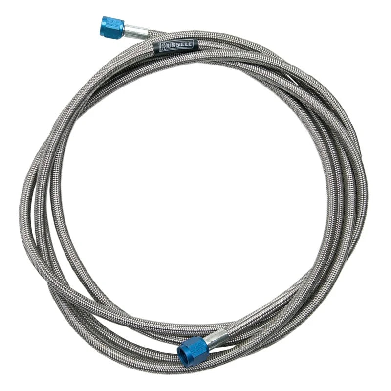 Russell Performance -4 AN 8-foot Pre-Made Nitrous and Fuel Line - Back View