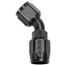 Load image into Gallery viewer, Russell Performance -4 AN Black 45 Degree Full Flow Hose End - Back View