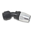 Load image into Gallery viewer, Russell Performance -4 AN Black/Silver 45 Degree Full Flow Hose End - Additional View 7