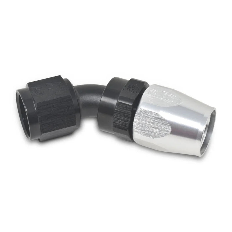 Russell Performance -4 AN Black/Silver 45 Degree Full Flow Hose End - Additional View 7