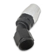 Load image into Gallery viewer, Russell Performance -4 AN Black/Silver 45 Degree Full Flow Hose End - Additional View 8