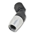Load image into Gallery viewer, Russell Performance -4 AN Black/Silver 45 Degree Full Flow Hose End - Additional View 9