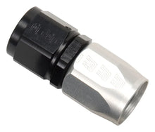 Load image into Gallery viewer, Russell Performance -4 AN Black/Silver Straight Full Flow Hose End - Back View