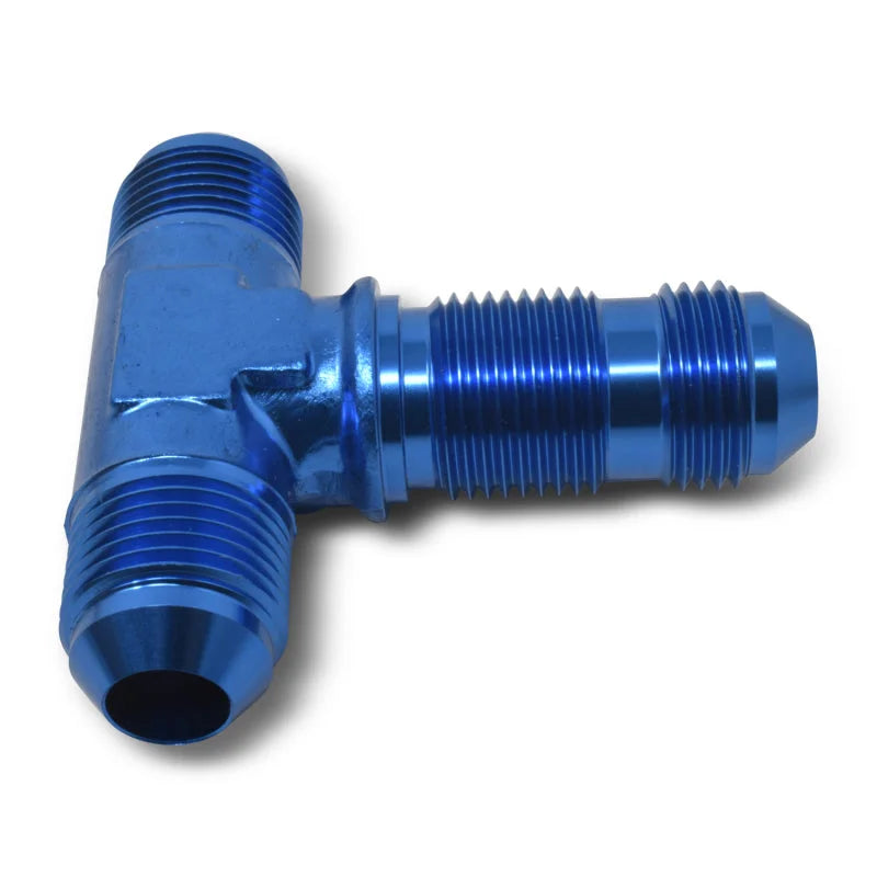 Russell Performance -4 AN Flare Bulkhead Tee Fitting (Blue) - Additional View 7