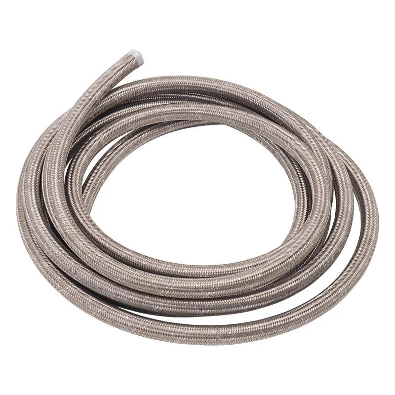 Russell Performance -4 AN ProFlex Stainless Steel Braided Hose (Pre-Packaged 3 Foot Roll) - Back View