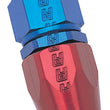 Load image into Gallery viewer, Russell Performance -4 AN Red/Blue Straight Full Flow Hose End - Back View