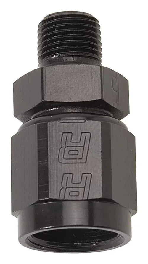 Russell Performance -4 AN Straight Female to 1/8in Male NPT Fitting (Black) - Back View