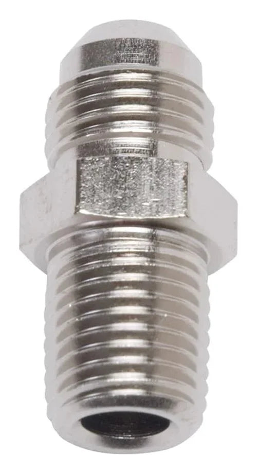 Russell Performance -4 AN to 1/4in NPT Straight Flare to Pipe (Endura) - Side View