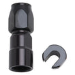 Load image into Gallery viewer, Russell Performance 5/16in SAE Quick Disc Female to -6 Hose Black Straight Degree Hose End - Main Product View