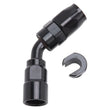 Load image into Gallery viewer, Russell Performance 5/16in SAE Quick Disc Female to -6 Hose Black 45 Degree Hose End - Main Product View