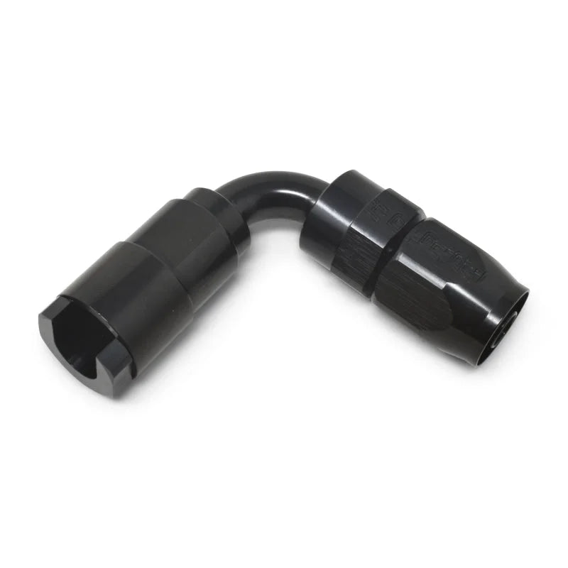 Russell Performance 5/16in SAE Quick Disc Female to -6 Hose Black 90 Degree Hose End - Additional View 5