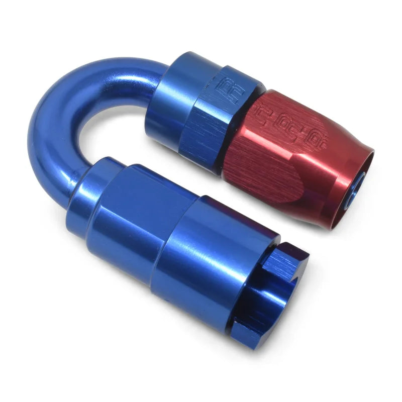 Russell Performance 5/16in SAE Quick Disc Female to -6 Hose Red/Blue 180 Degree Hose End - Additional View 7