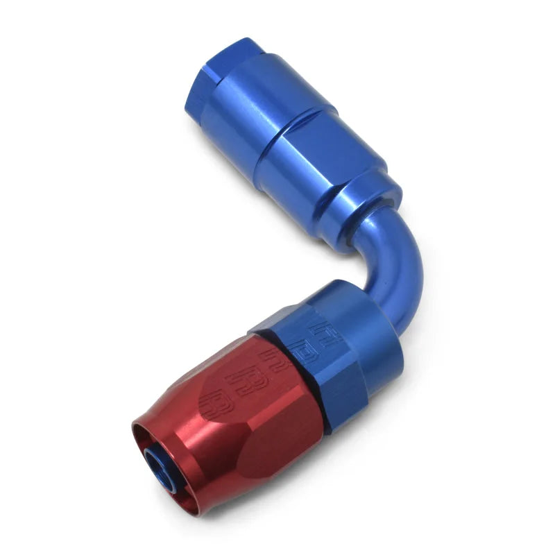 Russell Performance 5/16in SAE Quick Disc Female to -6 Hose Red/Blue 90 Degree Hose End - Additional View 7