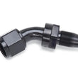Load image into Gallery viewer, Russell Performance -6 AN 45 Degree Hose End Without Socket - Polished and Black - Back View