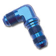 Load image into Gallery viewer, Russell Performance -6 AN 90 Degree Flare Bulkhead (Blue) - Back View