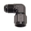 Load image into Gallery viewer, Russell Performance -6 AN 90 Degree Male AN to Female AN Fitting (Black) - Main Product View