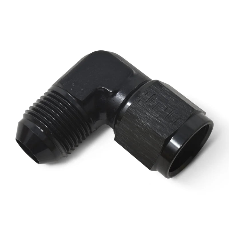 Russell Performance -6 AN 90 Degree Male AN to Female AN Fitting (Black) - Additional View 5