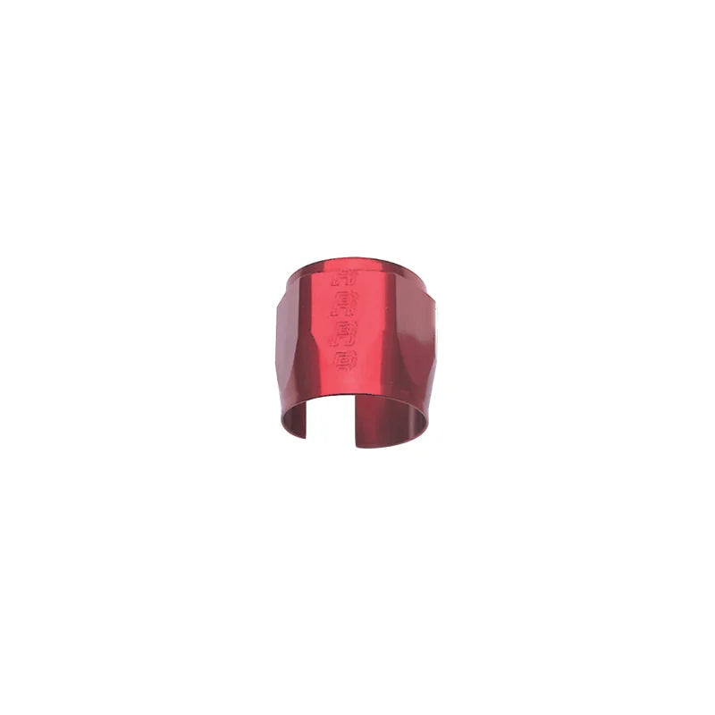 Russell Performance -6 AN Anodized Red Tube Seal Hose End For 5/16in Fuel Hose - Side View