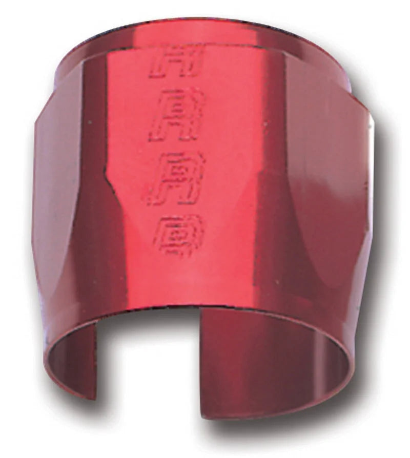Russell Performance -6 AN Anodized Red Tube Seal Hose End For 5/16in Fuel Hose - Back View