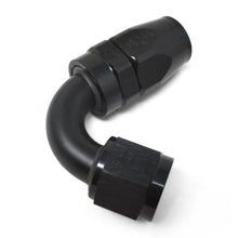 Load image into Gallery viewer, Russell Performance -6 AN Black 120 Degree Full Flow Swivel Hose End - Installation View