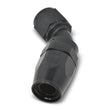 Load image into Gallery viewer, Russell Performance -6 AN Black 45 Degree Full Flow Hose End - Back View