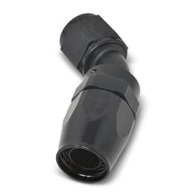 Load image into Gallery viewer, Russell Performance -6 AN Black 45 Degree Full Flow Hose End - Back View