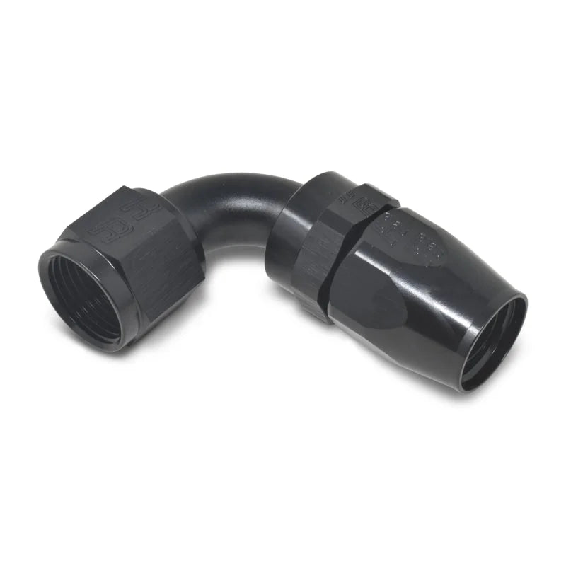 Russell Performance -6 AN Black 90 Degree Full Flow Hose End - Installation View