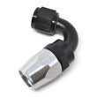 Load image into Gallery viewer, Russell Performance -6 AN Black/Silver 120 Degree Tight Radius Full Flow Swivel Hose End - Additional View 8