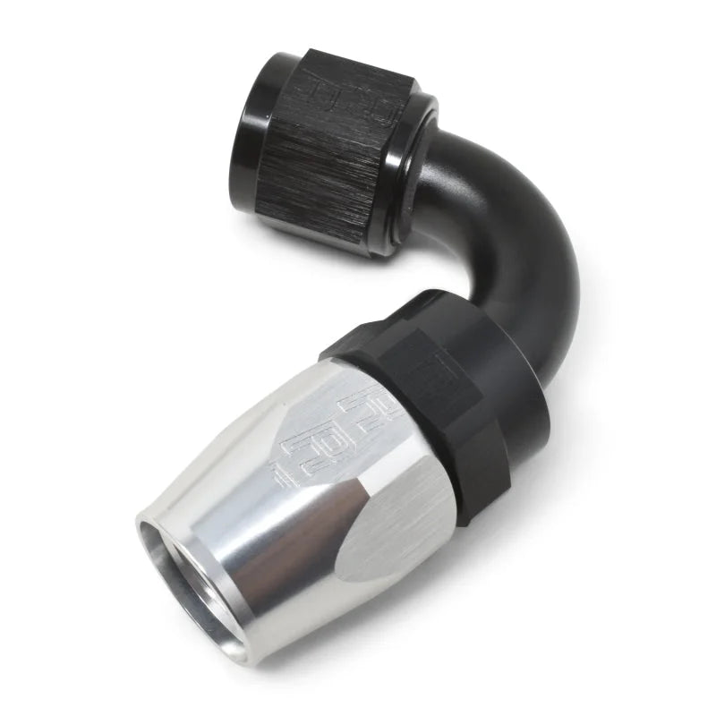 Russell Performance -6 AN Black/Silver 120 Degree Tight Radius Full Flow Swivel Hose End - Additional View 8